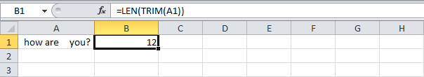 Количество слов в ячейке в Excel