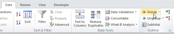 Структурирование данных в Excel