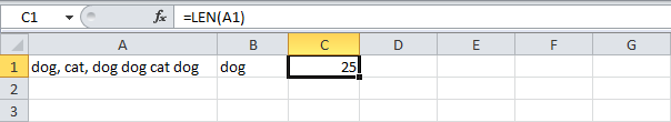 Количество экземпляров текста в Excel