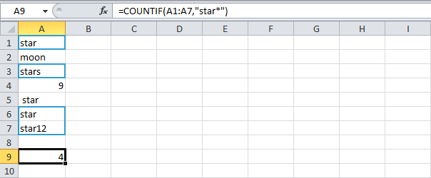 Подсчет вхождений в Excel