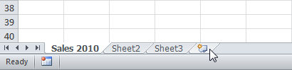 Рабочие листы в Excel
