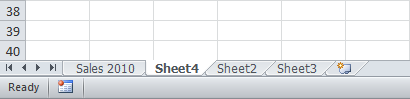 Рабочие листы в Excel