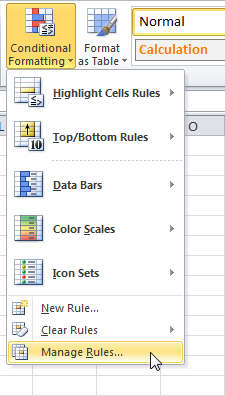 Правила условного форматирования в Excel