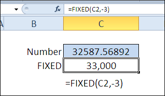 Функция ФИКСИРОВАННЫЙ в Excel