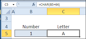 Функция СИМВОЛ в Excel