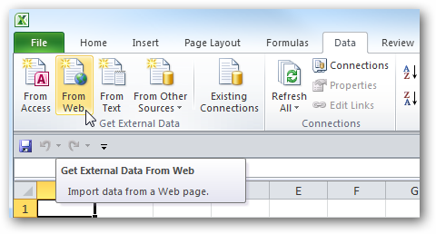 Импорт данных в Excel