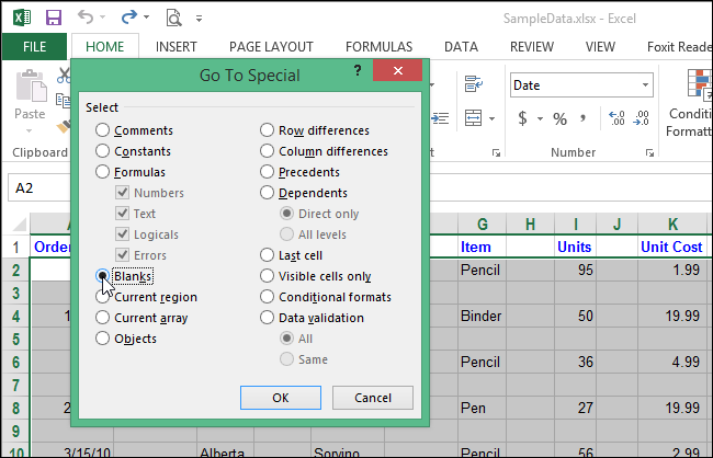 Как удалить пустые столбцы и строки в Excel 2013 самый быстрый и простой способ