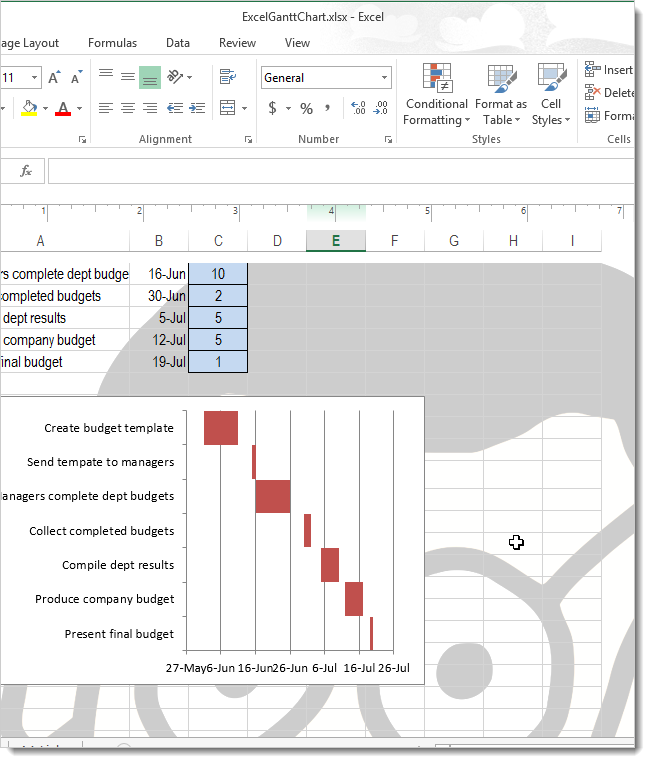 Фоновый рисунок в Excel