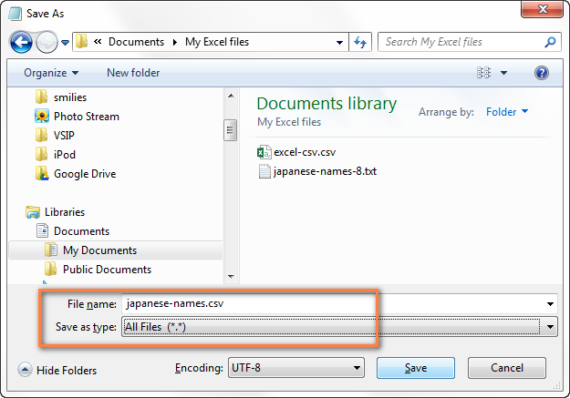 Как преобразовать файлы Excel в формат CSV