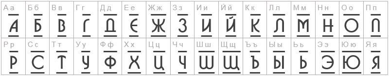 Шрифт a Bosa Nova DcFr - русский алфавит
