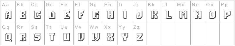 Шрифт a_Simpler 3D - английский алфавит