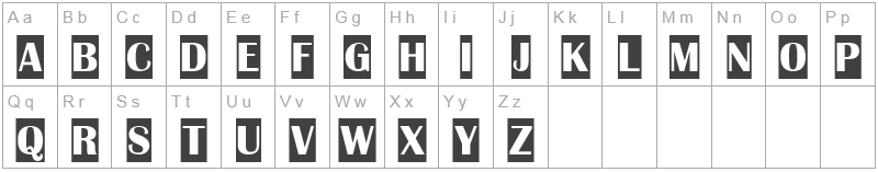 Шрифт Aalbionictitulcm - английский алфавит