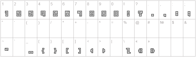 Шрифт BM Spiral CapCyr - цифры и символы