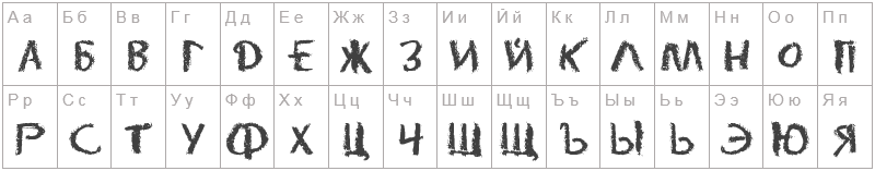 Шрифт Ds Eraser Cyr - русский алфавит