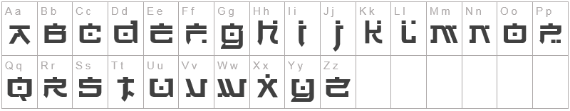 Шрифт DS Japan Cyr - английский алфавит