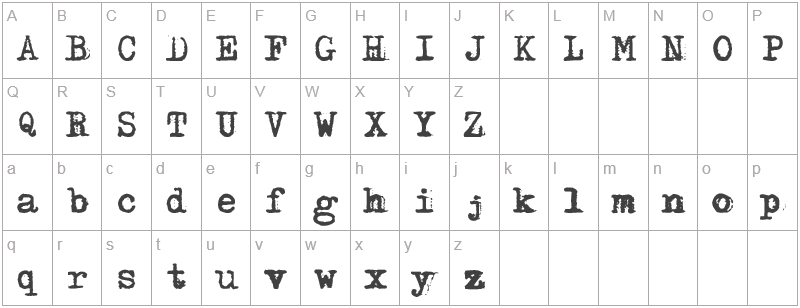 Шрифт DS Moster - английский алфавит