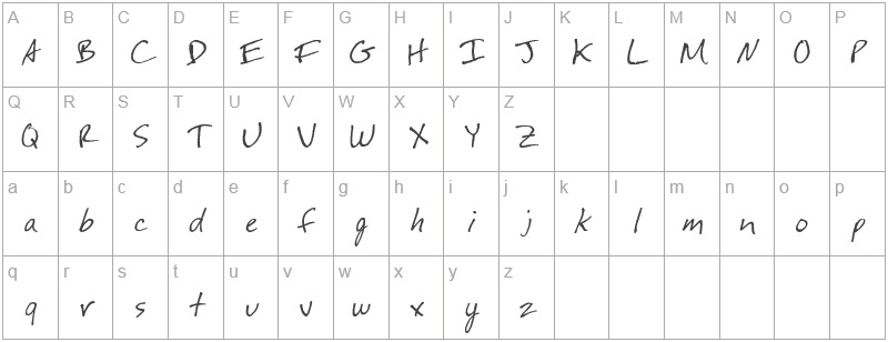 Шрифт Festus - английский алфавит