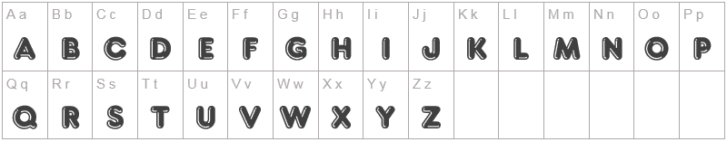 Шрифт FrankC - английский алфавит