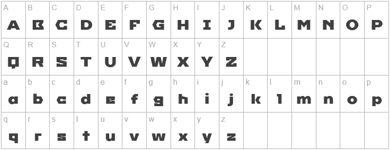 Шрифт Imperial One - английский алфавит