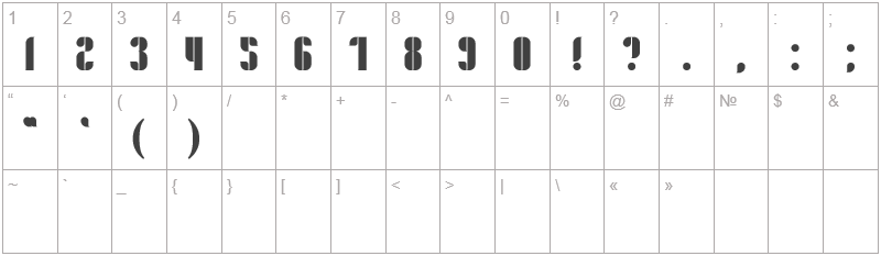 Шрифт Lloyd Regular - цифры и символы