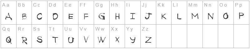 Шрифт Tkachenko Sketch 4F - английский алфавит