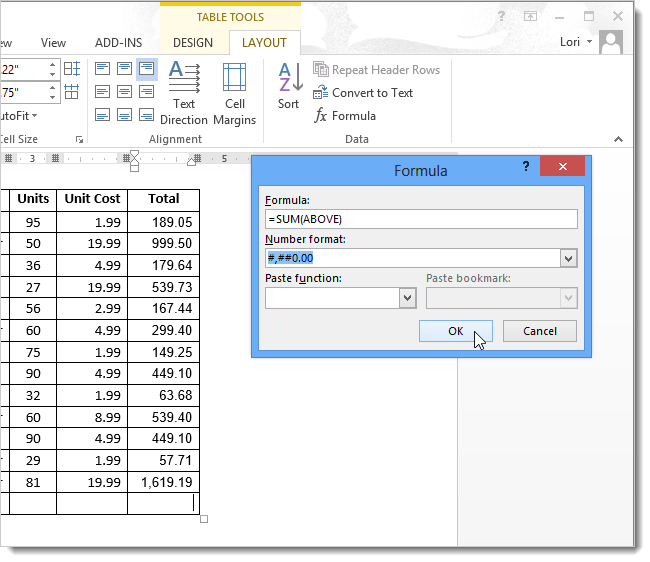 Автоматический подсчет в Microsoft Office Word