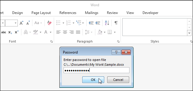 Устанавливаем пароль на открытие докуменьта Word