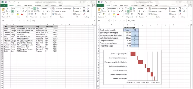 Как расположить файлы Excel 2013 рядом в разных окнах