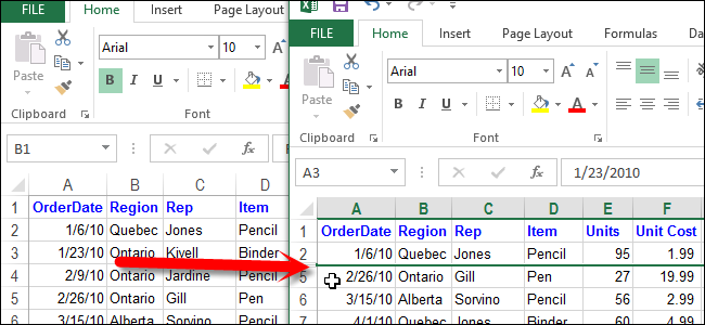 Как скрыть и отобразить скрытые строки и столбцы в Excel 2013
