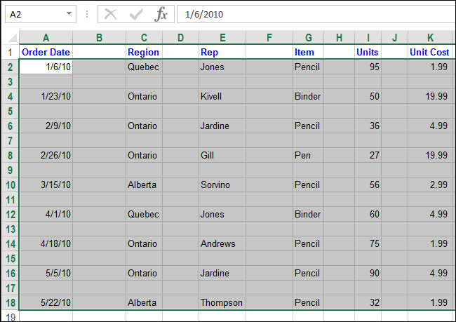Как удалить пустые столбцы и строки в Excel 2013 – самый быстрый и простой способ