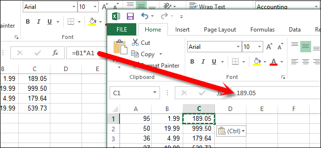 Замена формул на вычисленные значения в Excel 2013