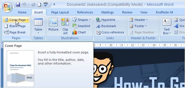Как создавать собственные титульные листы в Microsoft Word 2010
