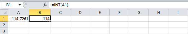 Функции ЦЕЛОЕ и ОТБР в Excel