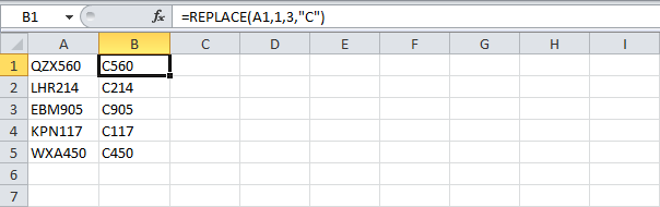 Функции ПОДСТАВИТЬ и ЗАМЕНИТЬ в Excel