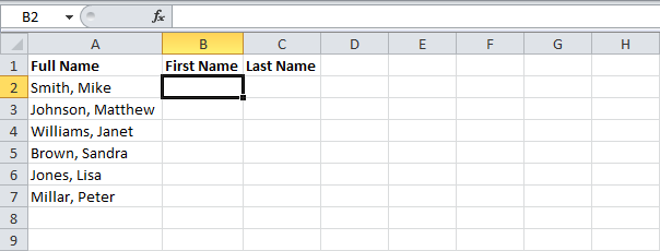 Разделение строки на столбцы в Excel