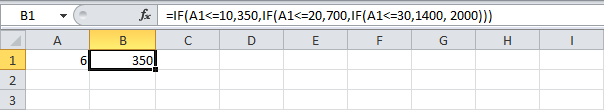Вложенные функции ЕСЛИ в Excel