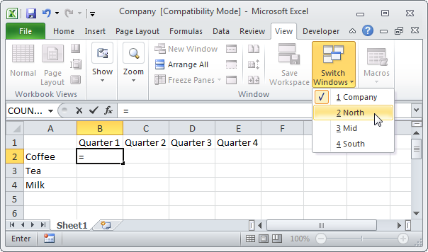 Создание внешней ссылки в Excel