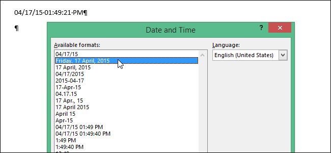 Как в Word настроить полный и краткий форматы даты и времени, заданные по умолчанию