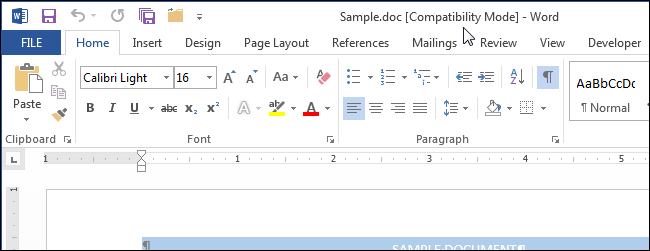 Как преобразовать в формат Word 2013 документы, созданные в ранних версиях Word