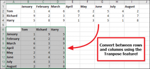 Как легко конвертировать строку в колонку в Excel