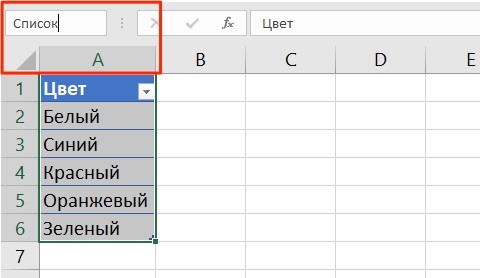 Как сделать выпадающий список в Excel