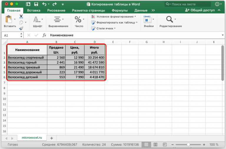 При переносе таблицы из word в excel появляются даты