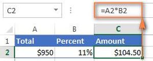 Прирост в процентах - формула в Excel
