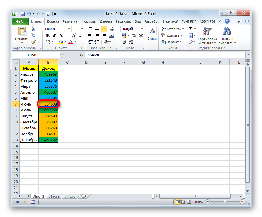 Как "раскрасить" ячейку в зависимости от ее значения в таблице Excel