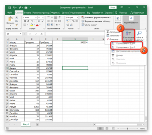 Сортировка ключевых слов excel