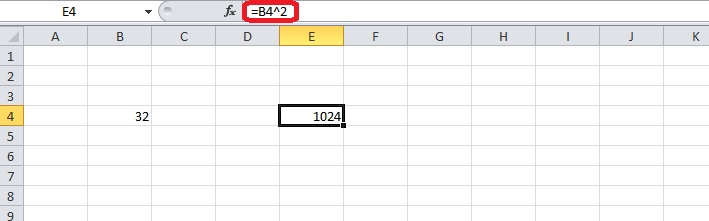 Как возвести в квадрат в excel