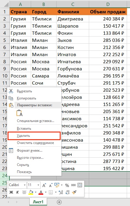 Сверху и снизу от таблиц и рисунков отбиваются пустые строки